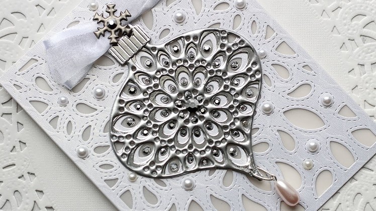 WHITE CHRISTMAS 2018 - DAY 17 - Jewelry Ornament Christmas Card