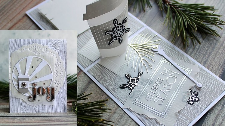 WHITE CHRISTMAS 2018 - DAY 21 - Wintertime Coffee Pop Up Card