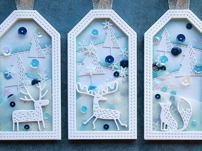 WHITE CHRISTMAS 2018 - DAY 6 - Winter Woodland Shaker Tags