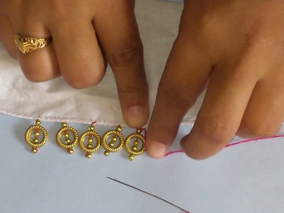 Avani beads saree kuchu design