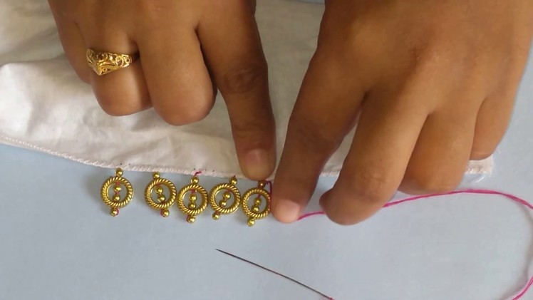 Avani beads saree kuchu design