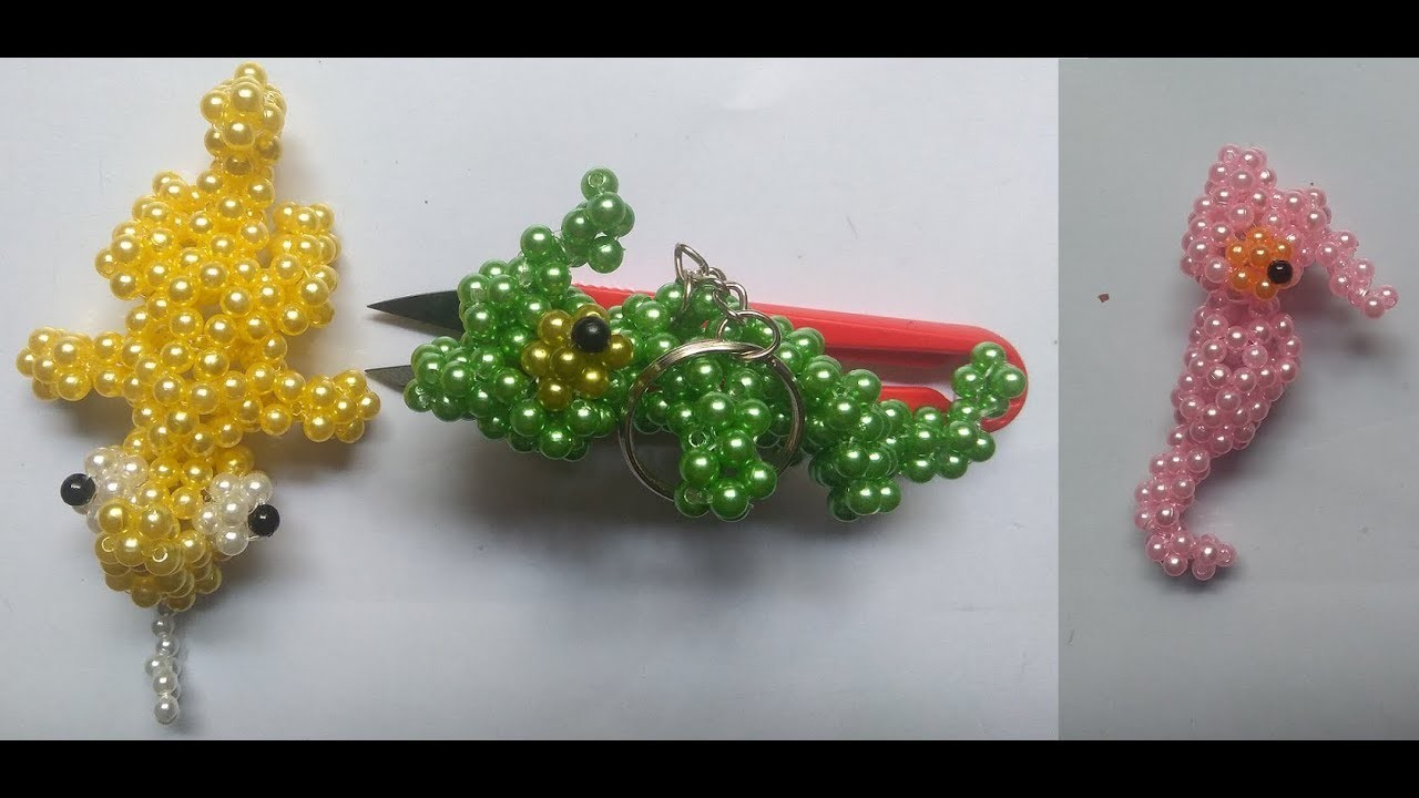 Beads - How to make keychains: chameleon 1.3 (tắc kè)