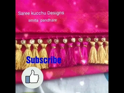 Beads simple kuchu design. Silk saree kuchu design- Abhi Tech institute