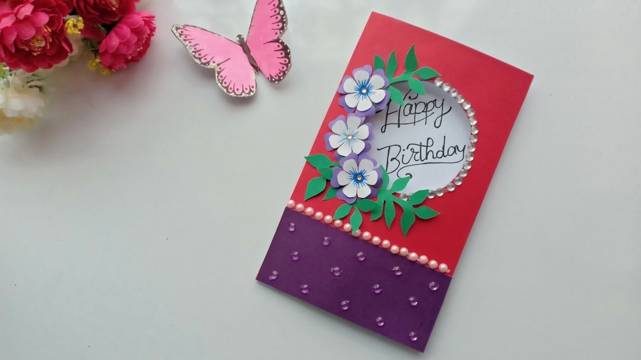 Beautiful Handmade Birthday card idea.DIY Greeting Cards for Birthday.