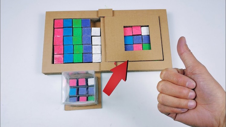 Cardboard produced creative toys, DIY color puzzle game