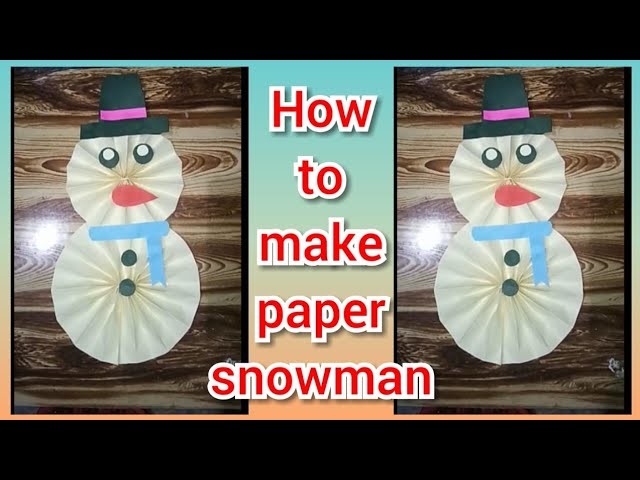 Christmas craft ideas | How to make paper snowman || Christmas day craft for kids ||
