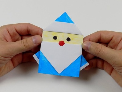 Christmas Origami Santa Claus - Easy origami - How to make an easy origami Santa Claus