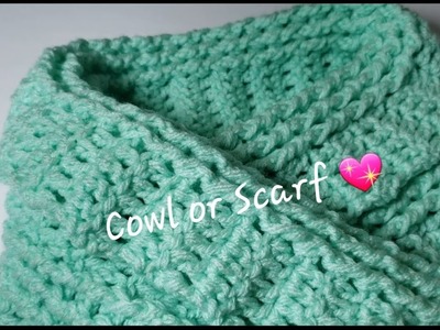 Crochet tutorial: ribbed Cowl or Scarf ( small or large)