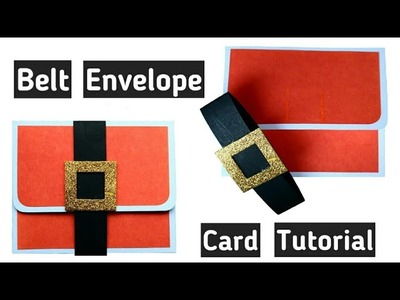 Cute Belt Envelope Card Tutorial | DIY Christmas Card | Greeting Card |