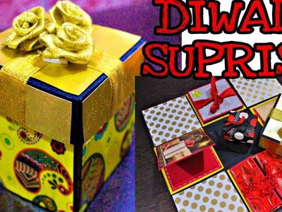 Diwali Suprise Box| Diwali Explosion Box| DIY  Handmade Diwali Card| Riya Lalwani