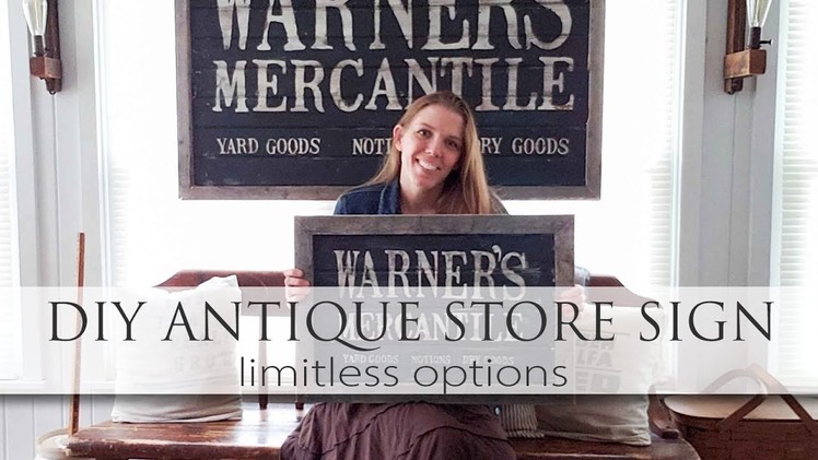 DIY Antique Store Sign