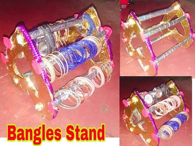 DIY bangle stand making with using cardboard || Best out of waste idea of cardboard