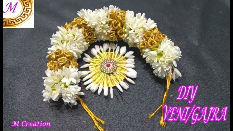 DIY fresh flower veni.gajra |how to make bridal veni