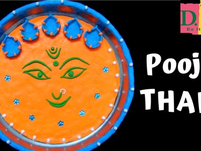 DIY How to make Pooja Thali|Easy Handmade Navratri Aarti Thali Decoration Ideas Tutorial