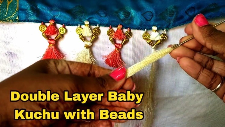 Double Layer Baby Kuchu with Beads I Double Saree Kuchu Design I Ladies Club