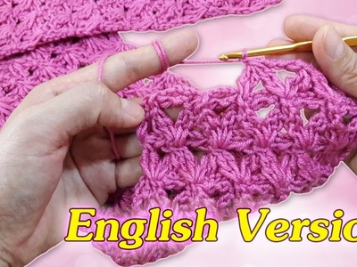 Easy crochet star blossom scraf | English version