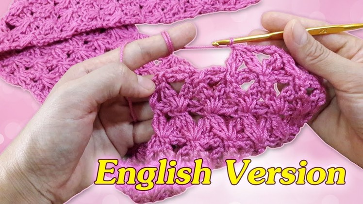 Easy crochet star blossom scraf | English version