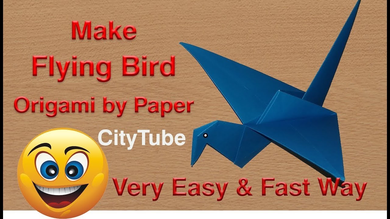 Easy Flying Bird Make Origami With Paper ।। Easy Way Origami By CityTube