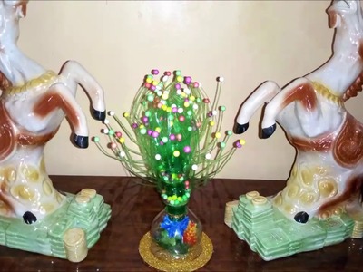 Flower Beads with Vase made from Plastic Bottles