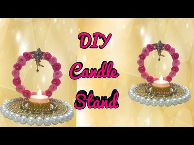 #Handmade # candle & Diya stand. Easy Diy Candle & Diya Stand. Diwali decoration idea