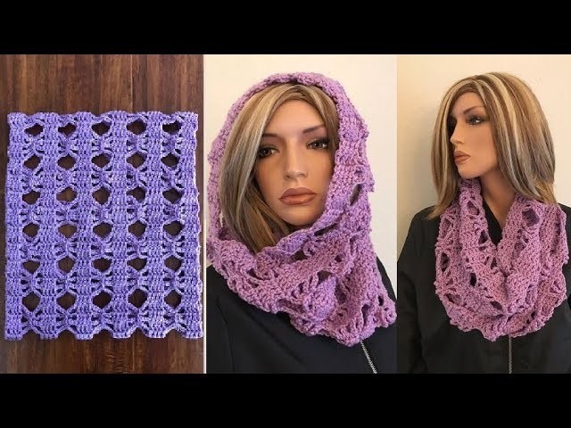 How to Crochet Mini Bows Cowl. NeckWarmer Pattern #794│by ThePatternFamily