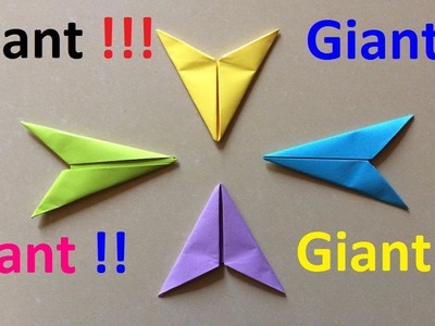 How to make a paper giant arrowhead | Origami Easy Giant Arrowhead Ninja Flying Flicker