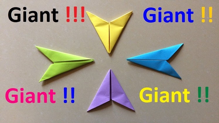 How to make a paper giant arrowhead | Origami Easy Giant Arrowhead Ninja Flying Flicker