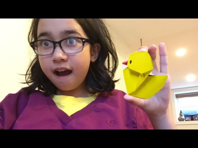 How to make a paper origami duck in 10 seconds