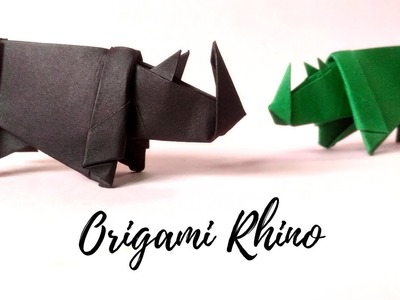 How to Make a Paper Rhino Tutorial | Origami Rhino | InnovaTioNizer