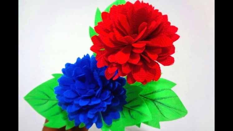 How to make beautiful flower by using old shopping bag.DIY Shopping bag flower.Best out of Waste