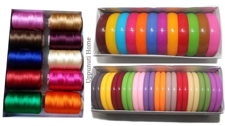 How To Make Designer Silk Thread Fancy Side Bangles | DIY | How To Make Silk Thread Bangles At Home