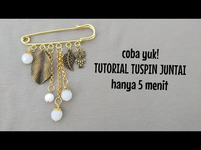 How to make jewelry kilt pin brooch || TUTORIAL TUSPIN JUNTAI ETNIK