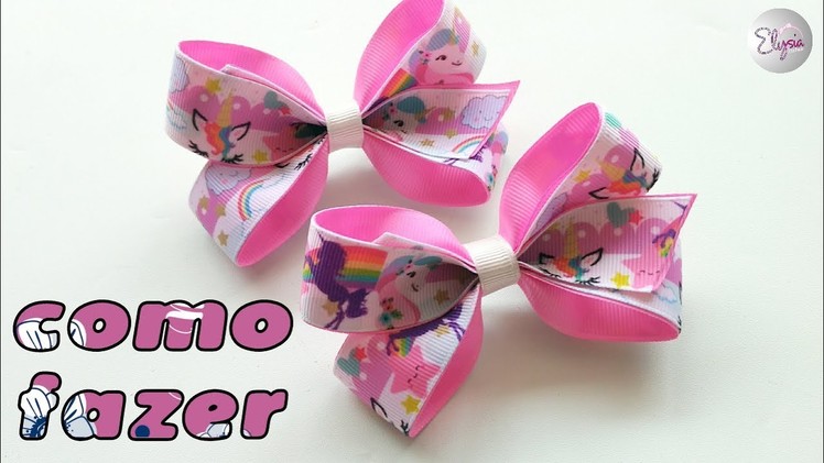 Laço Cris Fita N5 ???? Ribbon Bow Tutorial ???? DIY by Elysia Handmade