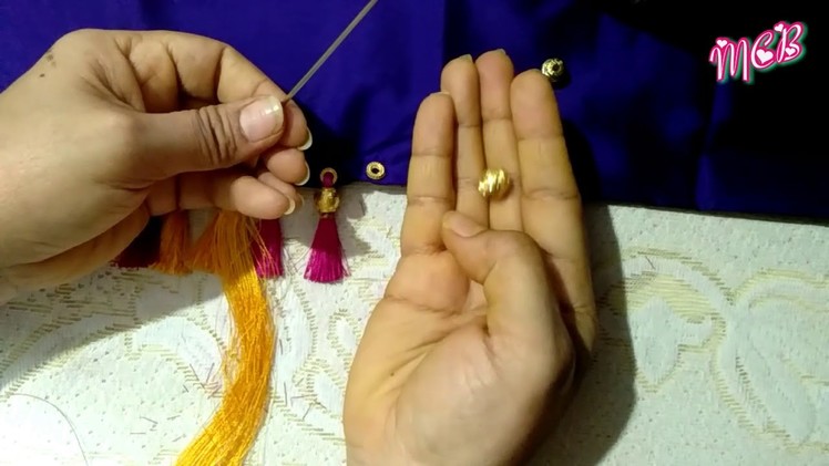 MCB's using 2types of beads how to make beautiful & easy kuchu.tessels  Totally new pattern