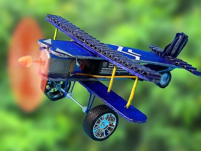 Mini Airplane Flying In The Sky- DIY Toys With DC Motor