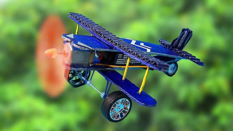 Mini Airplane Flying In The Sky- DIY Toys With DC Motor