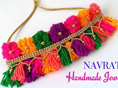 Navratri Jewellery Handmade | diy navratri jewellery making | Navratri garba Jewellery for girls
