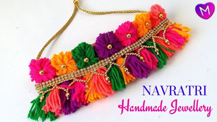 Navratri Jewellery Handmade | diy navratri jewellery making | Navratri garba Jewellery for girls