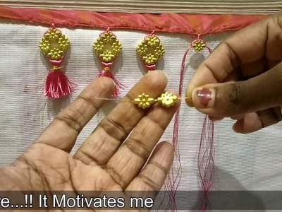 New Saree Kuchu with Flower Beads I Gonde Designs for Saree I Ladies Club