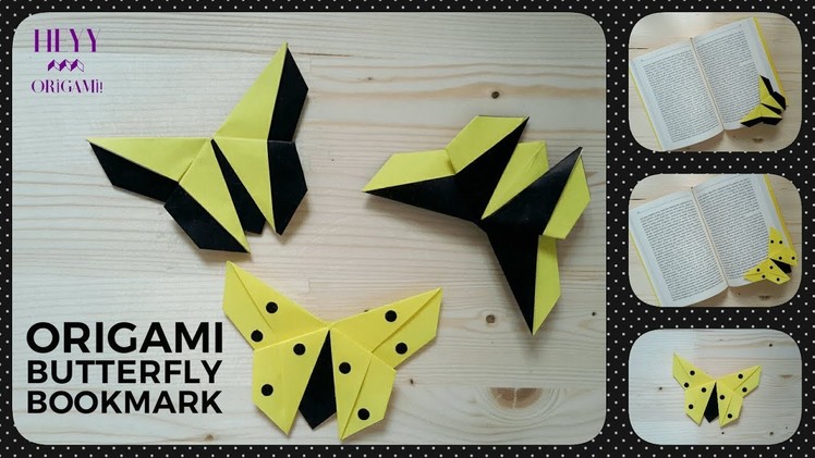 Origami Butterfly Bookmark-How to make easy origami butterfly bookmark