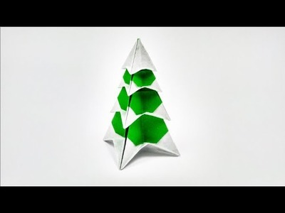 Origami Christmas Tree 3D EASY by Yakomoga - Yakomoga Origami tutorial