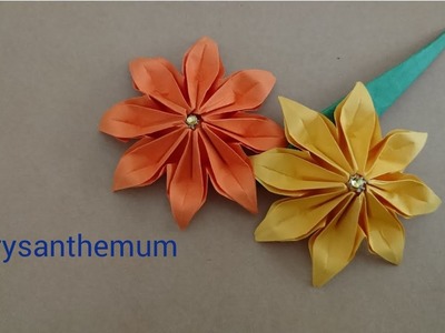 Origami Chrysanthemum.8-petal Flower 折纸菊花