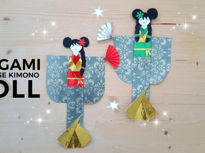 Origami Japanese Kimono Doll 2- How to make paper origami kimono doll