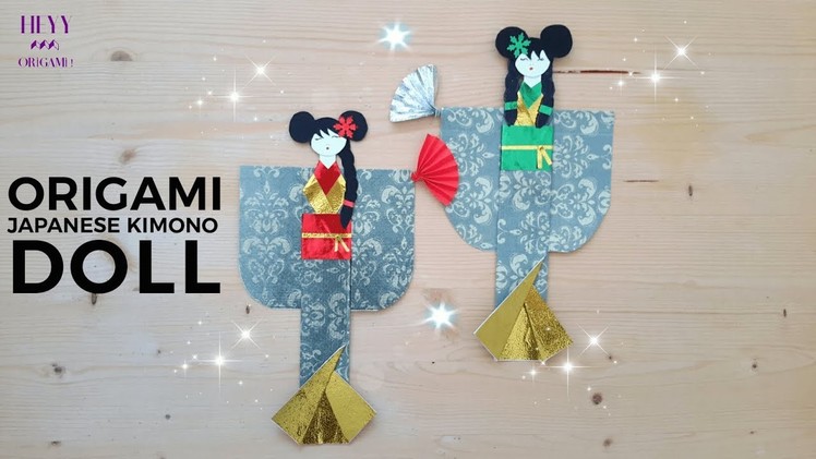 Origami Japanese Kimono Doll 2- How to make paper origami kimono doll