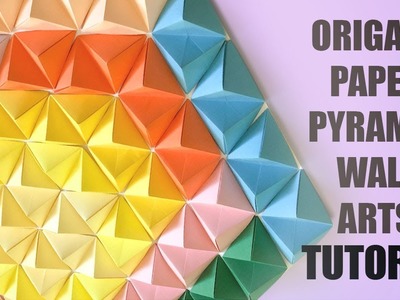 Origami Paper Pyramid Wall Arts