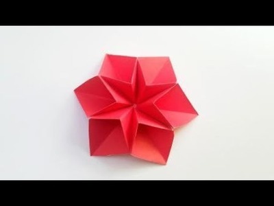Origami Six Petal Origami Flower ????, Easy Origami Tutorial Seri