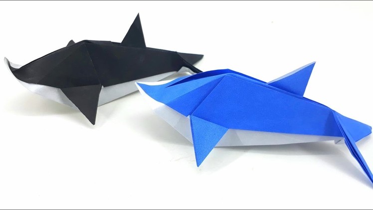 Origami Tutorial - How to fold an Easy Origami Dolphin #3