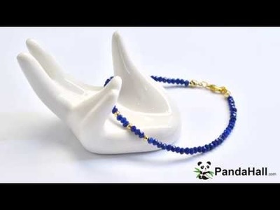 PandaHall Blue Bracelet with Lapis Lazuli Beads