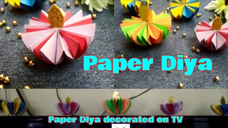 Paper Diya Diwali Decoration | How to make Paper Diya | Diwali Special Craft