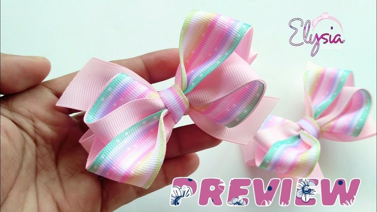 [PREVIEW] Laço Onda Fita N5 ???? Ribbon Bow ???? DIY by Elysia Handmade